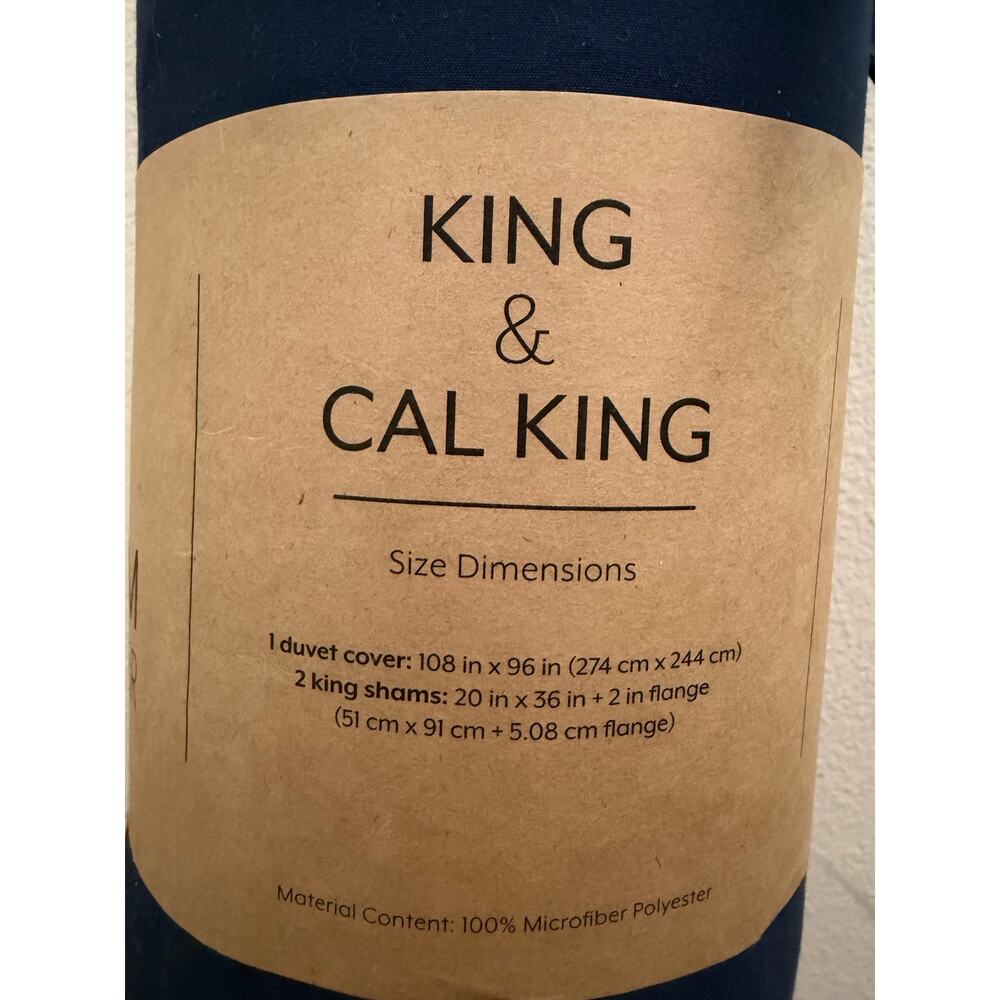 Ienjoy Double Brushed Solid Duvet Cover Set, King/California King - Picture 5 of 7